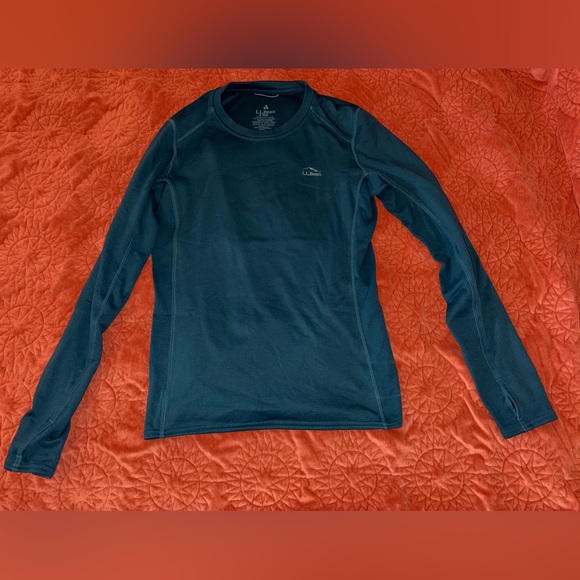 L.L. Bean❄️Women’s Heavyweight Base Layer Crew Top AND Pants in Spruce - Picture 5 of 15